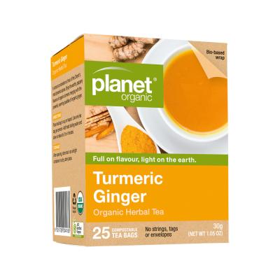 Planet Organic Organic Herbal Tea Turmeric Ginger x 25 Tea Bags